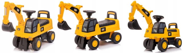 Pealeistutav CAT ekskavaator liigutatava kopaga.