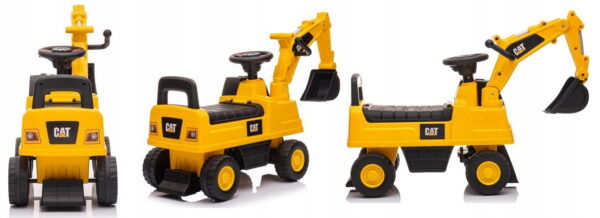 Pealeistutav CAT ekskavaator liigutatava kopaga.