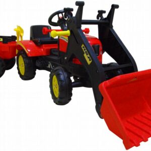 Pedaalidega traktor käru ja laaduriga XXL.Punane ja roheline.Tasuta kulleriga koju!