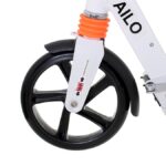 Hulajnoga-miejska-skladana-AILO-kola-200mm-amortyzator-przod-tyl-biala-GIMME-144050 Tõukeratas amortidega -kuni 100kg (valge ).