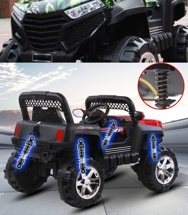 Laste elektriauto JEEP,4x4,amordid,MP3,pult.Must rohelisega.Tasuta kulleriga koju! - Image 4