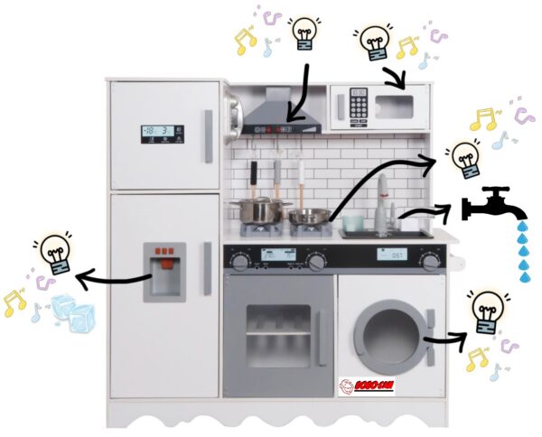 Kvaliteetne,suur 93x96x30cm.ja täisvarustuses  puidust laste mänguköök  lisadega.Tasuta kulleriga koju!