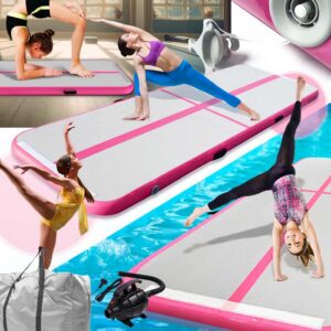 Airtrack 3m,Akrobaatikarada-treeningmatt,täispuhutav.Must ,roosa.Tasuta kulleriga koju!