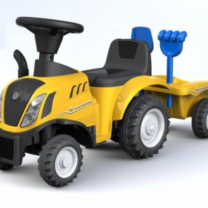 Pealeistutav tõuketraktor haagisega+ valgus ja heliefektid,kollane.