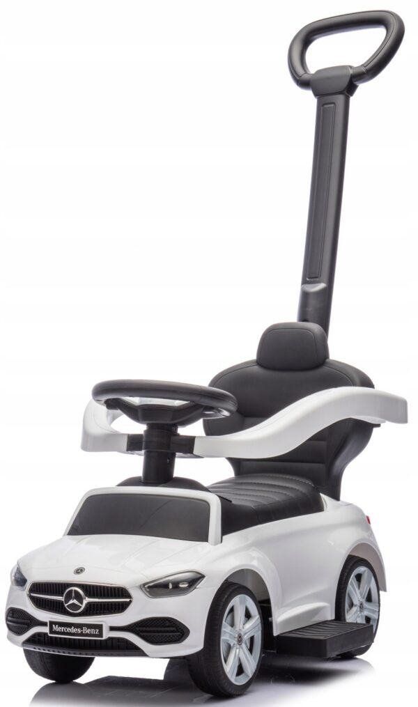 Tõukeauto,MB C63 AMG värvivalik+käepide juhtimiseks  ja helid!valge ja roosa.