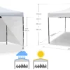 PopUp telk/aiapaviljon 3x3m,+4 seina,valge.