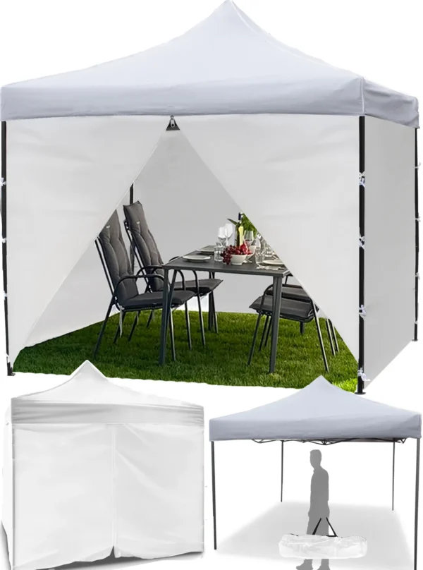 PopUp telk/aiapaviljon 3x3m,+4 seina,valge.Tasuta kulleriga koju!