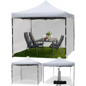 PopUp telk/aiapaviljon 3x3m,+4 seina,valge.
