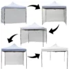 PopUp telk/aiapaviljon 3x3m,+4 seina,valge.