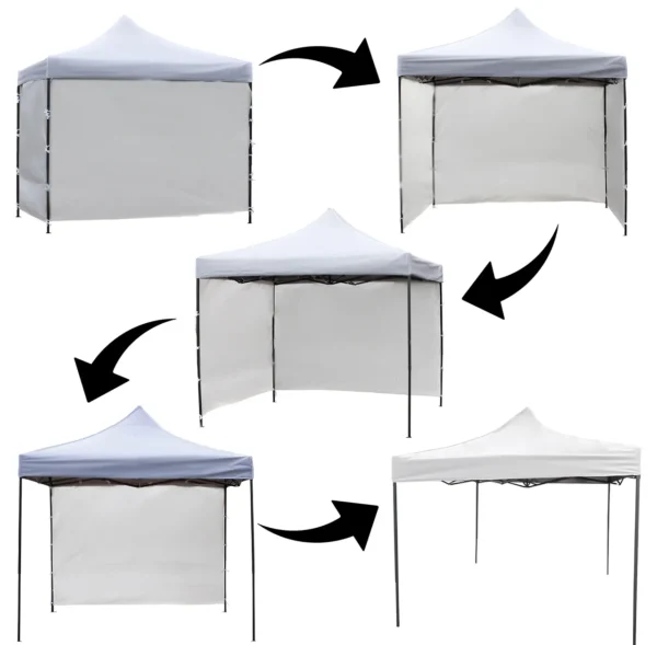 PopUp telk/aiapaviljon 3x3m,+4 seina,valge.Tasuta kulleriga koju! - Image 2