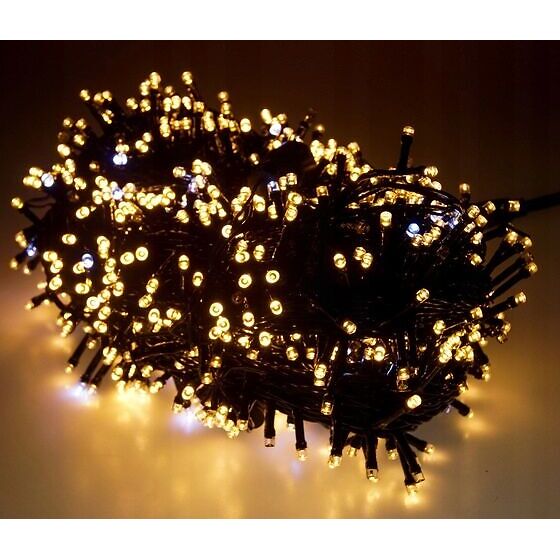Jõulutuled 1000led,soe valge + flash efekt,67,5m.