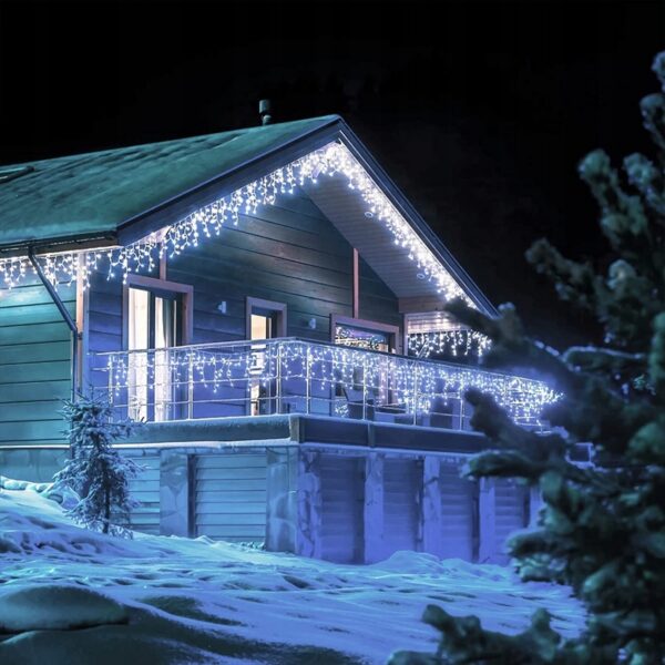 Jõulutuled,jääpurika​d 300led,12m.,külm valge,jätkatav,!