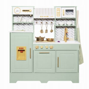 Drewniana-kuchnia-dzwiek-swiatlo-kran-dla-dzieci-woda-z-kranu-leci-para-W10K010B (5) Puidust laste mänguköök,lisadega .Tasuta kulleriga koju!