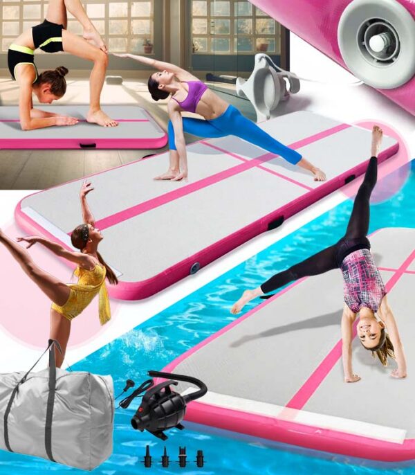 Airtrack 3m,Akrobaatikarada-treeningmatt,täispuhutav.Roheline,roosa,must.Tasuta kulleriga koju!