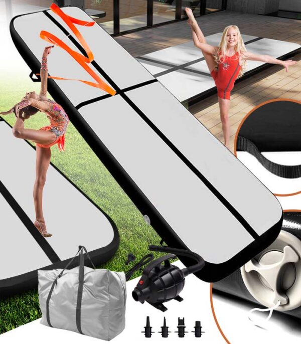 Airtrack 5m,Akrobaatikarada-treeningmatt,täispuhutav.Roosa,roheline,sinine,must.Tasuta  kulleriga koju!