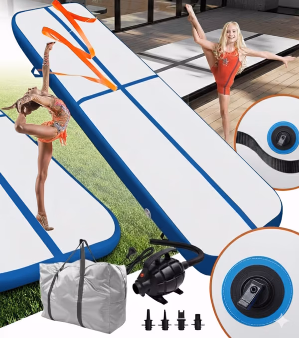 Airtrack 4m,Akrobaatikarada-treeningmatt,täispuhutav. Roosa,roheline,must ja sinine.Tasuta  kulleriga koju!