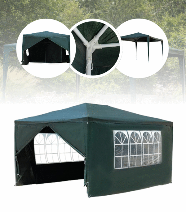 Aiapaviljon/telk 3x4m.Roheline.4 seina,2 akendega, 2 lukuga.Tasuta kulleriga koju!