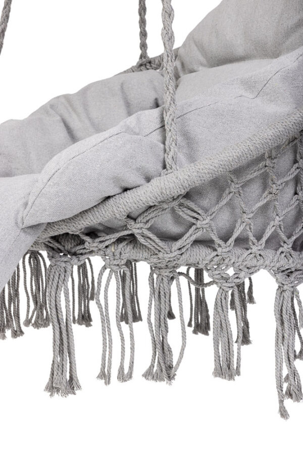 Hustawka-ogrodowa-bocianie-gniazdo-z-poduszka-XXL-szary-120kg-153821 Võrktool/Ripptool suure padjaga,hall. 2tk tasuta kulleriga koju!