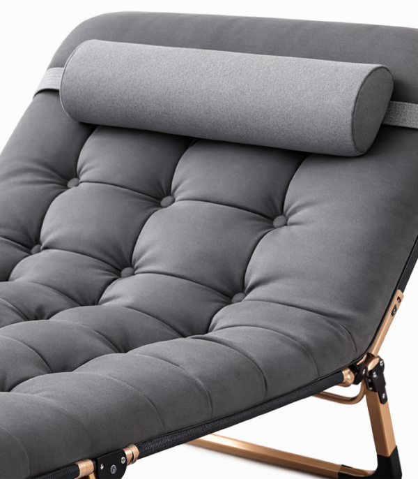 Matkavoodi/välivoodi madratsiga.Must ja hall.