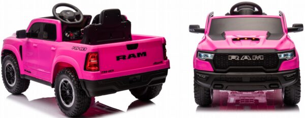 DODGE-RAM-1500-auto-na-akumulator-skora-pilot-miekkie-kola-eva-samochod-12V-ZB618 (1) Laste elektriauto "Dodge RAM 1500" nahkiste,pehmed rattad,MP3,Tasuta kulleriga koju!