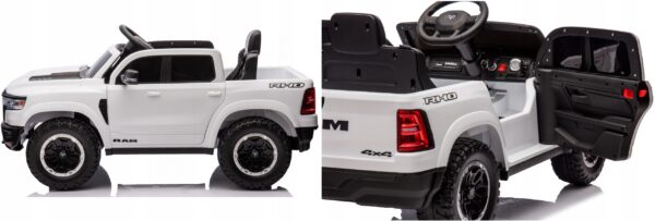 DODGE-RAM-1500-auto-na-akumulator-skora-pilot-miekkie-kola-eva-samochod-12V-ZB618 (3) Laste elektriauto "Dodge RAM 1500" nahkiste,pehmed rattad,MP3,Tasuta kulleriga koju!