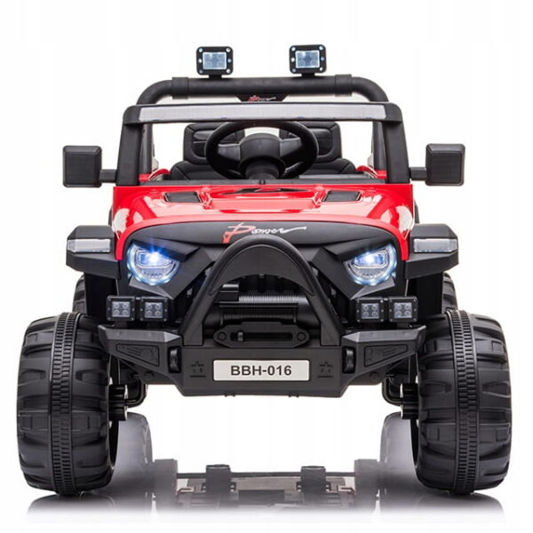 JEEP-AUTO-NA-AKUMULATOR-SKORA-MIEKKIE-KOLA-4x4-PILOT-BBH-016 Laste elektriauto JEEP"Jungle",4x45W,amordid,nahk,pehmed rattad.Tasuta kulleriga koju!