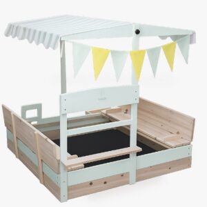 Puidust katusega liivakast lisadega 120x120cm.Tasuta kulleriga koju!