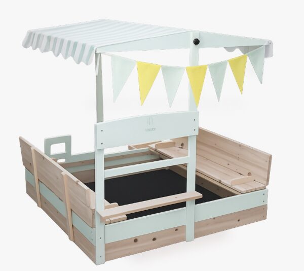 Puidust katusega liivakast lisadega 120x120cm.Tasuta kulleriga koju!