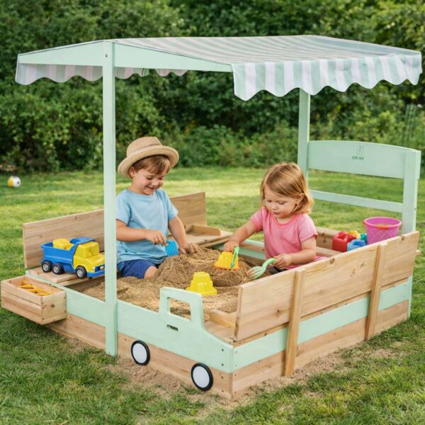 Puidust katusega liivakast lisadega 120x120cm.Tasuta kulleriga koju!