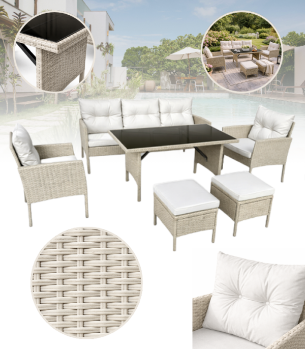 69d783a2062c2de763c58934_MINIATURKA Aiamööbli komplekt hall-beez. Tasuta kulleriga koju!