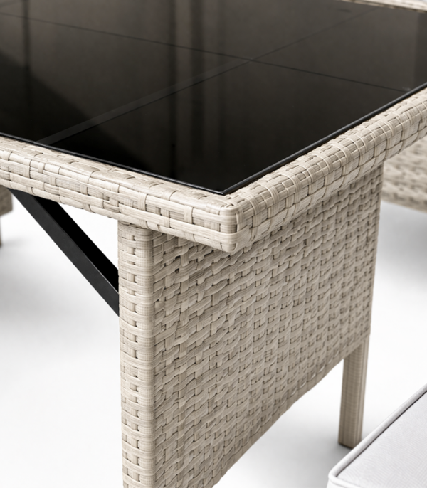 69d783a2c3a61a533309f12d_ZESTAW MEBLI OGRODOWYCH URBINO SZARO BEŻOWY 3 Aiamööbli komplekt hall-beez. Tasuta kulleriga koju!