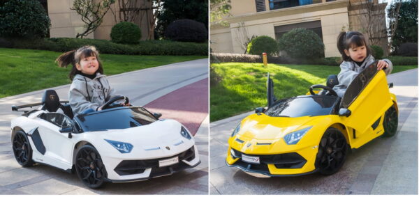 Lamborghini-SVJ-2-osobowy-na-akumulator-funkcja-drift-pilot-mp3-24V-400wat-SX2028 (5) Elektriline Lamborghini SVJ, 2-kohaline, 2x200W,trifimisfunktsiooniga,nahkpolster.Värvivalik!Tasuta kulleriga koju!