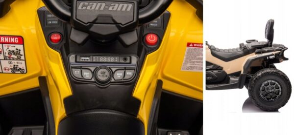 QUAD-Can-Am-Outlander-na-akumulator-4x4-skora-miekkie-kola-24V-2-osobowy-DK-CA005 (6) Elektriline ATV Can-Am Outlander 4x4, nahk, pehmed rattad, 24V, 2-kohaline.Värvivalik! Tasuta kulleriga koju!
