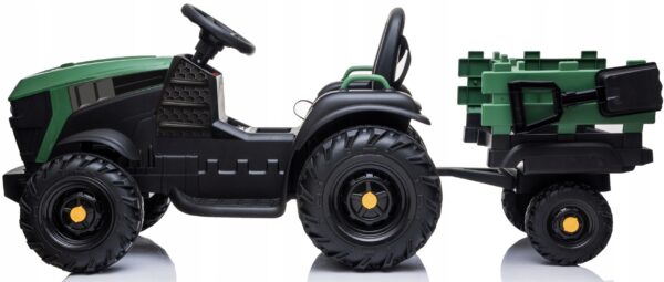 Elektriline traktor haagisega,2x45W,pehmed rattad, muusika,Led,pult.Roheline ja punane.Tasuta kulleriga koju!