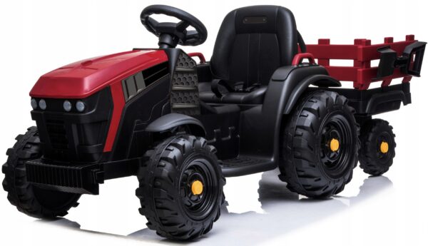 Elektriline traktor haagisega,2x45W,pehmed rattad, muusika,Led,pult.Roheline ja punane.Tasuta kulleriga koju!