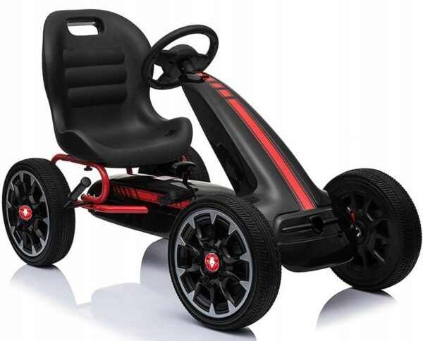 gokart must 30kg Suur gokart kuni 30 kg pedaalide, täisrattad ja käsipiduriga.Must ja valge.Tasuta kulleriga koju!
