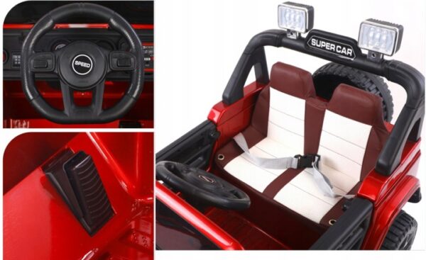 Laste elektriauto Beach Surf Jeep ,4x4,pehmed rattad.Hall ja punane.Tasuta kulleriga koju!