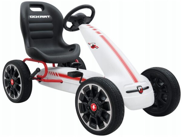 kart1 Suur gokart kuni 30 kg pedaalide, täisrattad ja käsipiduriga.Must ja valge.Tasuta kulleriga koju!
