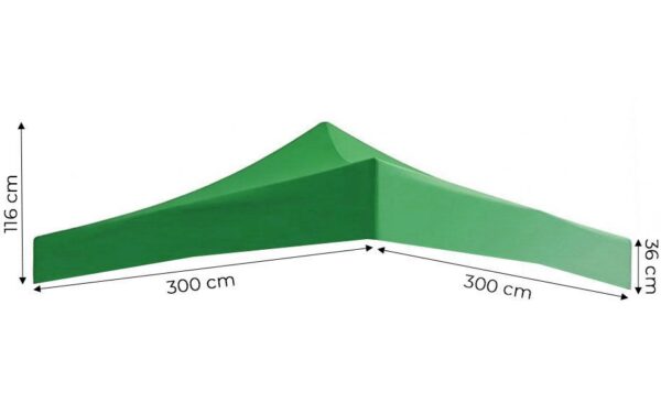 PopUp telgi VAID katus, 3x3m. roheline,sinine.