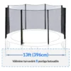 Batuudi välimine turvavõrk ja vedrukate 396-404cm.13Ft.Sobib 8postiga batuudile.