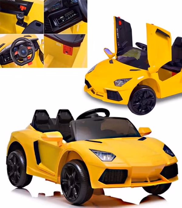 Laste elektriauto , MP3,4 käiku,kollane.Tasuta kulleriga koju!