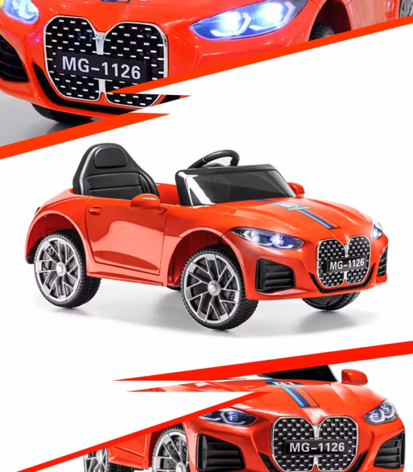 Laste elektriauto MG-1126, MP3,3x45W,valge,punane.Tasuta kulleriga koju!