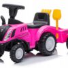 Pealeistutav tõuketraktor haagisega+ valgus ja heliefektid,roosa.