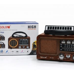 Raadio päikesepatareiga ,GOLON RX-966 ,USB,MP3, + aku.