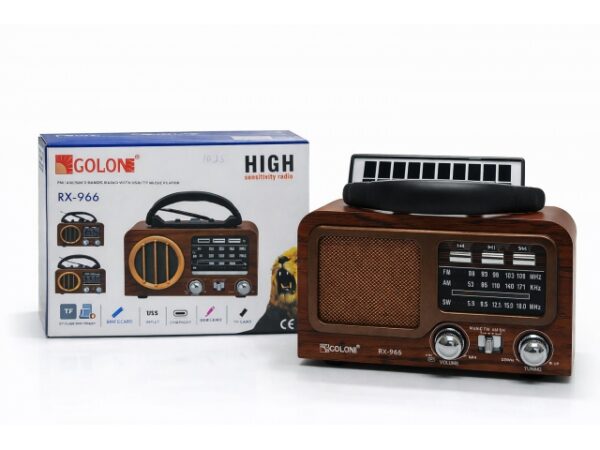 Raadio päikesepatareiga ,GOLON RX-966 ,USB,MP3, + aku.