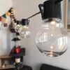 Päikesepatareiga aiavalgustid/valguskett, IP44, 10x LED-pirnid XL ,7,5m.soe valge.