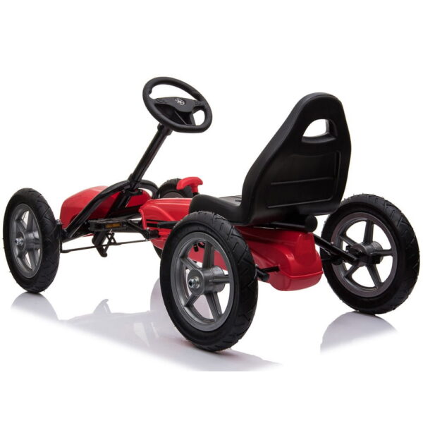 Suur gokart kuni 50 kg pedaalide, täispumbatavate ratastega  ja käsipiduriga.Must ja valge.Tasuta kulleriga koju!