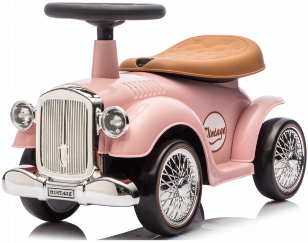 Retrostiilis tõukeauto roosa,pehmed rattad.SOODUSMÜÜK!