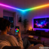 LED RIBA 5050  RGB 10m.,  heliaktiveerimise režiim.