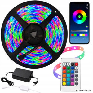 LED RIBA 2835  RGB 10m.,  heliaktiveerimise režiim.